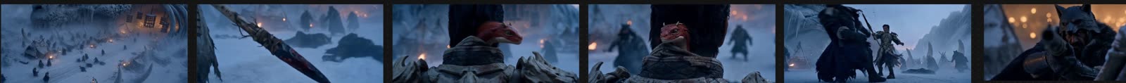 A thin strip of selected frames from a first generation